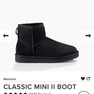 Ugg black water proof platform boot